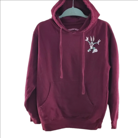 Warner Bros. Tops - Looney Tunes maroon hoodie. Adult size small.